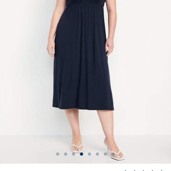 NWT OLD NAVY Fit & Flare Cami Midi DRESS Color: In The Navy - Picture 3 of 7